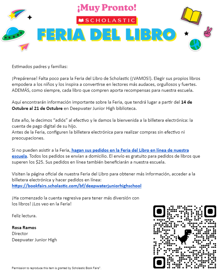 Book Fair letter Spanish